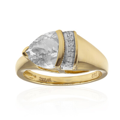 Anillo en oro con Cuarzo Herkimer (Amanda Adkins)