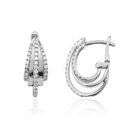 Pendientes en platino con Diamante limpio a lupa F (LUCENT DIAMONDS)