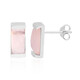 Pendientes en plata con Calcedonia rosa