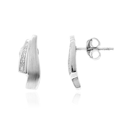 Pendientes en plata con Diamante PK (H)