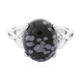 Anillo en plata con Obsidiana Copo de Nieve