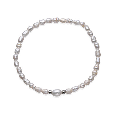 Brazalete con Perla blanca Freshwater