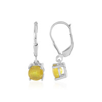 Pendientes en plata con Zafiro amarillo de Madagascar