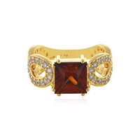 Anillo en plata con Zircón cognac