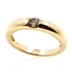 Anillo en oro con Diamante champán Argyle SI2