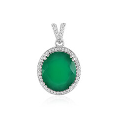 Colgante en plata con Ónix verde