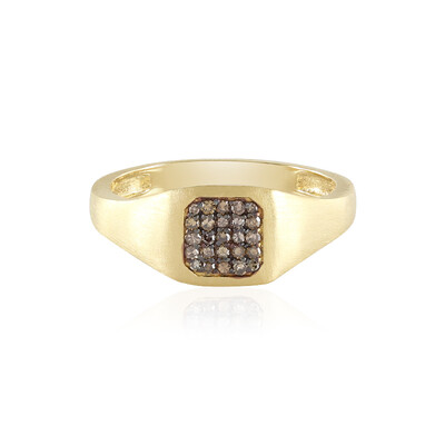 Anillo en plata con Diamante chocolate I3