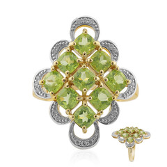 Anillo en plata con Peridoto de Birmania