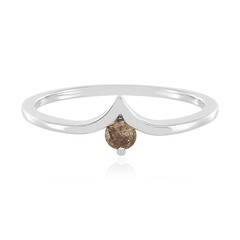 Anillo en plata con Diamante chocolate I3