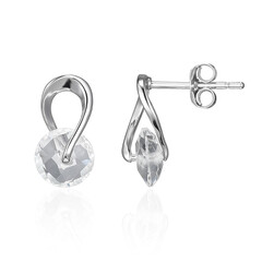 Pendientes en plata con Topacio blanco