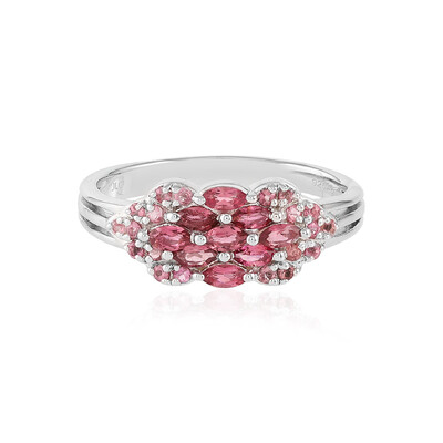 Anillo en plata con Turmalina rosa de Brasil