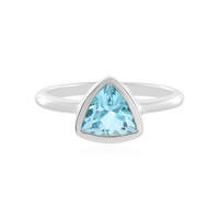 Anillo en plata con Topacio azul cielo