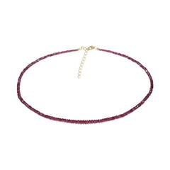 Collar en plata con Granate Magenta