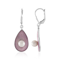 Pendientes en plata con Perla blanca Freshwater