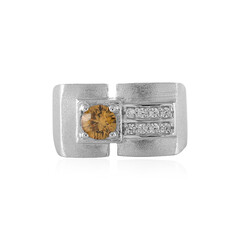 Anillo en plata con Zircón amarillo