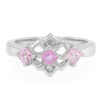 Anillo en plata con Zafiro de Ceilán rosa