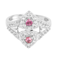 Anillo en plata con Turmalina rosa