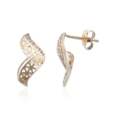 Pendientes en oro con Diamante I2 (I) (Ornaments by de Melo)