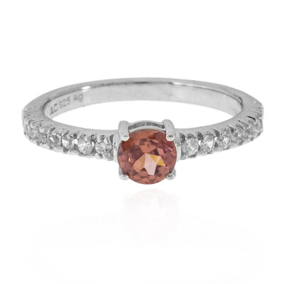 Anillo en plata con Zircón rosado