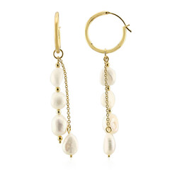 Pendientes en plata con Perla blanca Freshwater (TPC)