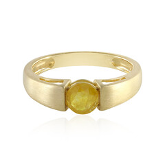 Anillo en plata con Zafiro amarillo de Madagascar