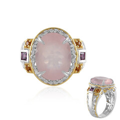 Anillo en plata con Cuarzo rosa (Gems en Vogue)