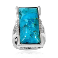 Anillo en plata con Turquesa azul del Mohave Kingman (Faszination Türkis)