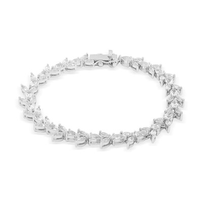 Brazalete en plata con Topacio blanco