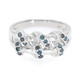 Anillo en plata con Diamante azul rey