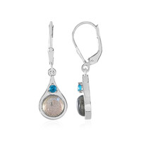 Pendientes en plata con Labradorita azul de Maniry (KM by Juwelo)