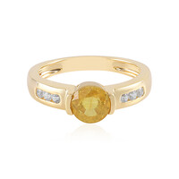 Anillo en plata con Zafiro amarillo de Madagascar