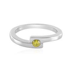 Anillo en plata con Diamante I3 amarillo