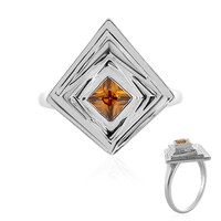 Anillo en plata con Zircón cognac