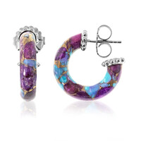 Pendientes en plata con Turquesa púrpura del Mohave Kingman (Dallas Prince Designs)