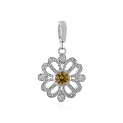 Colgante en plata con Zircón amarillo