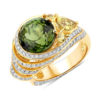 Anillo en oro con Turmalina verde (SUHANA)