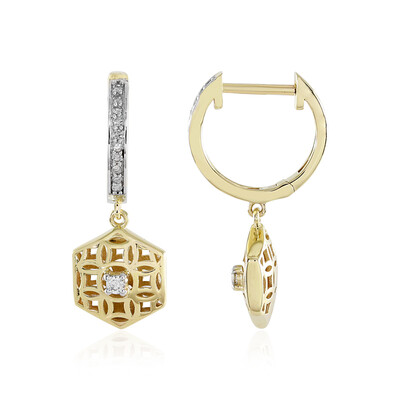 Pendientes en oro con I1 (I) Diamante (Ornaments by de Melo)