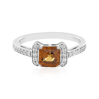 Anillo en plata con Zircón cognac