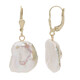 Pendientes en oro con Perla blanca Freshwater