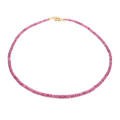 Collar en plata con Turmalina rosa