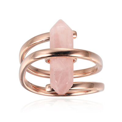 Anillo en plata con Cuarzo rosa