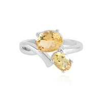 Anillo en plata con Berilo amarillo