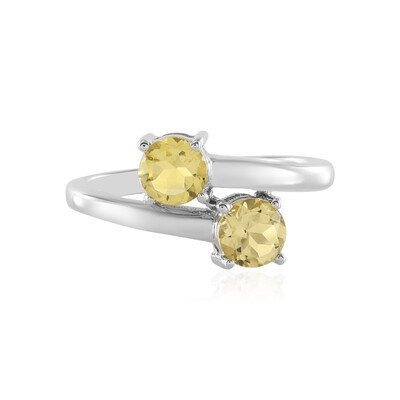 Anillo en plata con Berilo amarillo