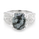 Anillo de hombre en plata con Obsidiana Copo de Nieve