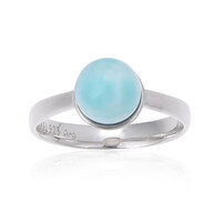 Anillo en plata con Larimar