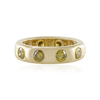 Anillo en oro con Diamante amarillo I2 (de Melo)