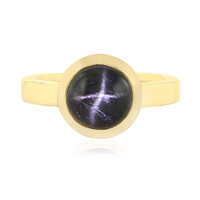 Anillo en plata con Diópsido estrella de la India