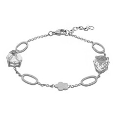 Brazalete en plata con Cuarzo blanco (TPC)