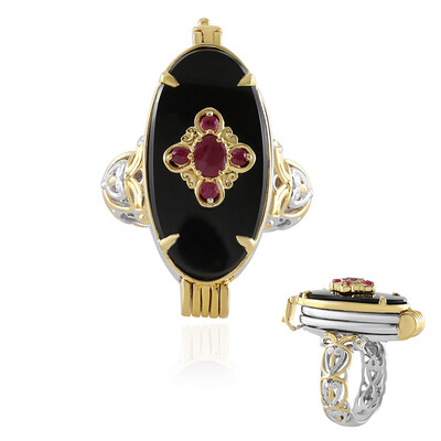 Anillo en plata con Ónix negro (Gems en Vogue)