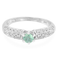 Anillo en plata con Cianita menta